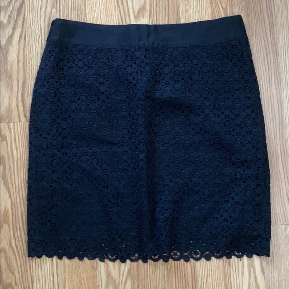 Black Eyelet Skirt